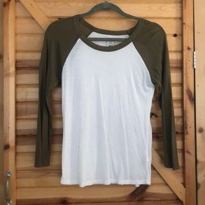 White and army green pacsun long sleeve